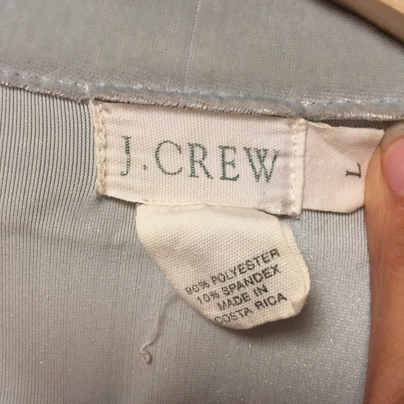 Soft Blue Grey Velvet Zip up J. Crew Jacket - Picture 3 of 6